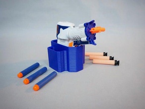 nerf n-strike elite triad ex-3 holder toys games holster 3d print model - Mito3D