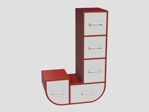 los cajones de la oficina carta letras mini 3d print model - Mito3D