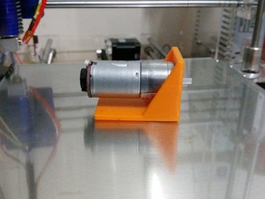 simple motor bracket robotics 90 degree parametric right angle 3d print model - Mito3D