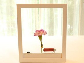 timeframe time portal put your desk decor arduino eletronics flower vase magnet magnetic picture frame 3d print model - Mito3D