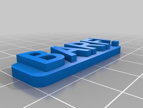 barf rcr chaveiros personalizado 3d print model - Mito3D