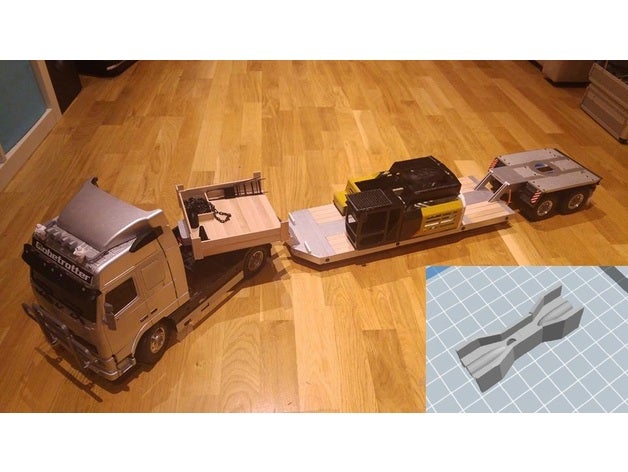 de la traverse 3d l'impression 1 14 cadre tamiya camion 3D print model - Mito3D