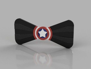 captain america bow tie accessories avengers ties 3d print model - Mito3D