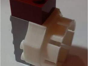 Strich-Punkt-90-Grad-block Anschluss in der Robotik pädagogisches Spielzeug wonder workshop 3d print model - Mito3D