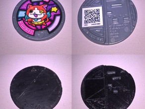 özelleştirilebilir yo-kai madalyonlar oyuncak oyun aksesuarlar 3d print model - Mito3D