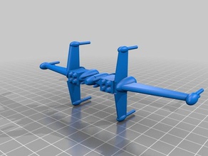 deathraven games b-wing miniature star ugly wars x-wing 3d print model - Mito3D