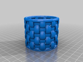 woven cup 60x60x50 containers desktop vase 3d print model - Mito3D