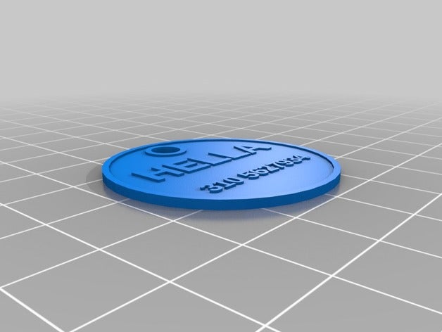 meine angepasste Runde dog tag Haustiere 3D print model - Mito3D