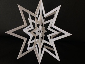 top-star 2 Dekor Weihnachten Weihnachts-Dekoration Weihnachtsbaum frohe tree topper 3d print model - Mito3D