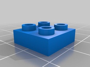 pequeno bloco de lego compatível com tijolo personalizador sistemas construção brinquedos personalizado 3d print model - Mito3D