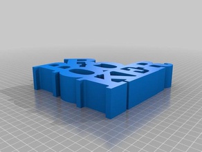 brooker variable word sculpture sculptures customized 3d print model - Mito3D