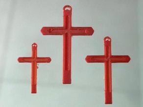 Kreuz-Anhänger-Halskette Schmuck katholisch Kruzifix Evangelische 3d print model - Mito3D