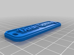 il mio personalizzato multiline tag portachiavi 3d print model - Mito3D