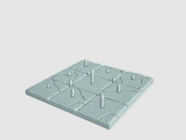 tilescape&commerce donjons piège à pointes dalle de plancher jouet jeu accessoires 3D print model - Mito3D