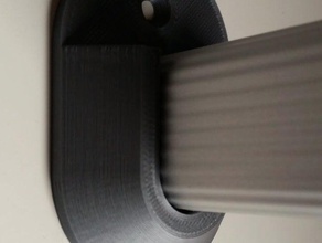 placard support de barre décor le cabinet penderie cintre pôle montage sur poteau la tige terminal 3d print model - Mito3D