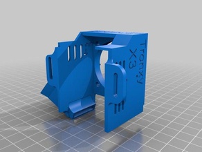 tronxy x3 40mm fan shroud 3d printer parts mount 3d print model - Mito3D