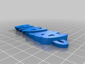 il mio personalizzato iamburnys v2 ariana nome keyfob portachiavi 3d print model - Mito3D
