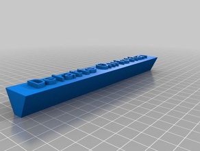 nouveau delatte des signes les logos personnalisé 3d print model - Mito3D