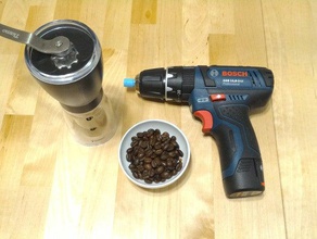 tiamo coffee mill eletric drilldriver adpter kitchen dining grinder 3d print model - Mito3D