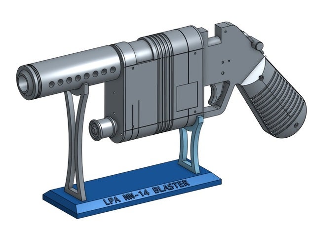 reys lpa nn-14 blaster stand v2 props starwars star wars force awakens 3D print model - Mito3D