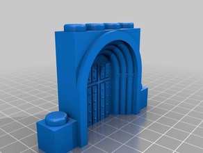 puerta lglesia santiago el burgo 2 de la construcción los juguetes exin castillos 3d print model - Mito3D
