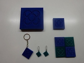 panot barcelona scans replicas earrings flower keychain magnet 3d print model - Mito3D