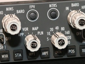 rotary adaptador eletrônica arduino acessório aviação aviônicos concêntricos dupla efis codificador controlador de vôo simulador voo hobby botão pressão rádio o controle encoder switch rotor 3d print model - Mito3D