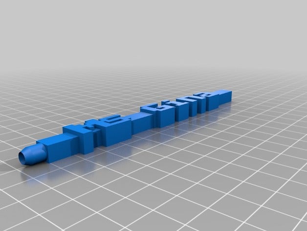 my customized retro font word pen art 3D print model - Mito3D