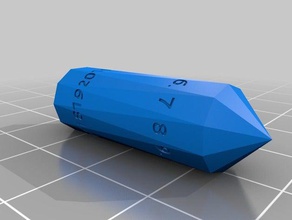 meu personalizados cristal d20 dados 3d print model - Mito3D