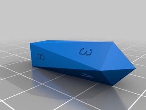 my customized crystal better d8 dice 3d print model - Mito3D