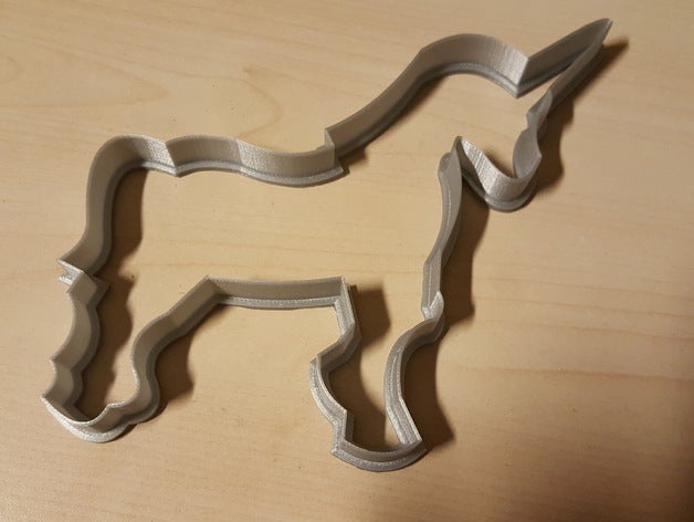 cookiecutter Einhorn 3d drucken cookie cutter 3D print model - Mito3D