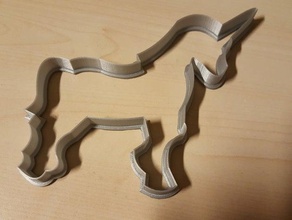cookiecutter unicorn 3d printing cookie cutter 3d print model - Mito3D