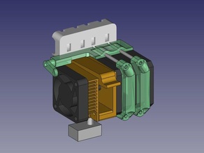 ridget extruder holder mount mk8 prusa i3 new cooling duct 3d printer parts rework 3d print model - Mito3D