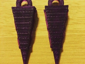 pointy pyramid earrings 3d print model - Mito3D