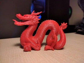 stanford dragon flat base sculptures 3d print model - Mito3D