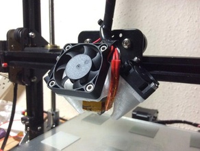 tronxy x3 supercooler hot end fan shrouds 3d printer parts cooling duct hotend idig3d part cooler 3d print model - Mito3D