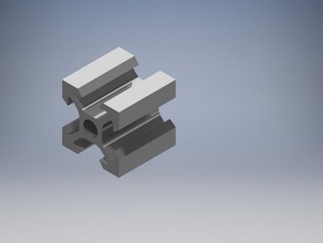20mm v-rail extrusion cad files 3d printer parts 2020 aluminum linear rail vrail 3d print model - Mito3D