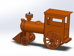 tren titular de la vela decoración candelabro portavelas el modelo porta velas candelita portacandelitas juguete 3d print model - Mito3D