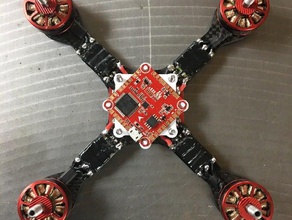 45 derecelik uçuş kontrolörü bağlayın rc araç drone dört quadcopter shrike xlabs 3d print model - Mito3D