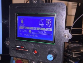 rampas de lcd 12864 gabinete 3d a impressora os acessórios caso montagem 14 cerco 3d print model - Mito3D