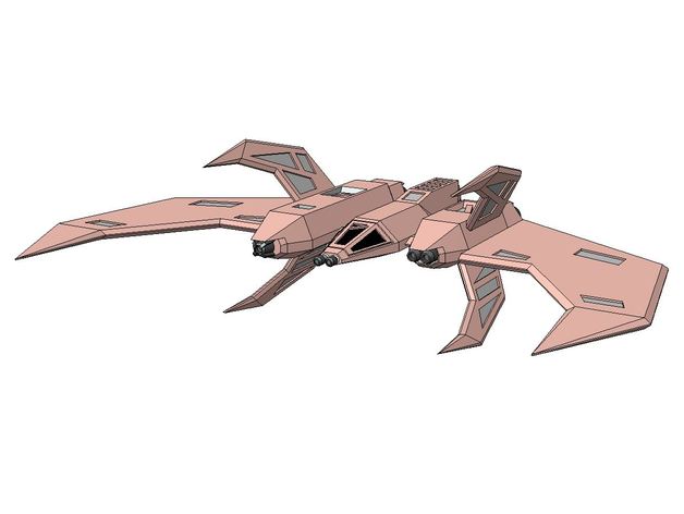 wing commander kilrathi vaktoth caça pesado 3d impressão o jogo para pc scifi starfighter videogame 3 5 3D print model - Mito3D