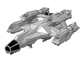 wc privateer galaxy-class freighter 3d printing pc game scifi spaceship starship videogame wing commander 3d print model - Mito3D