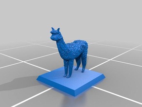 la lana de alpaca los animales 3d print model - Mito3D