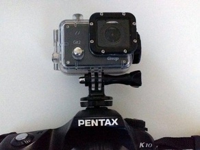 mínimo dslr zapata de montaje la cámara gitup gopro monte pentax 3d print model - Mito3D