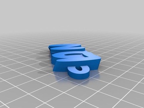 iamburnys v2text louna keychains customized 3d print model - Mito3D