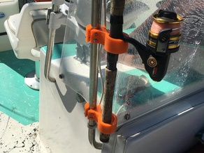 braçadeira do suporte de haste partes pesca detentor da pole 3d print model - Mito3D