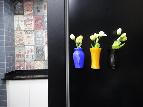 Hälfte low-poly-vase outdoor Garten desktop plantas Pflanzer vaso 3d print model - Mito3D