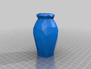 low poly vases outdoor garden plants 3d print model - Mito3D