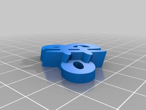 number 3 key ring keychains customized 3d print model - Mito3D