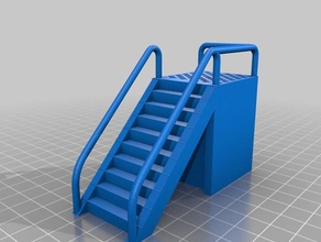 pipe overpass stairs 3d printing 3d print model - Mito3D